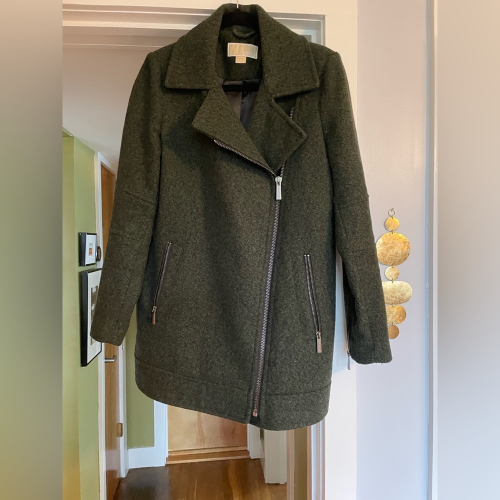 Michael Kors Wool Coat Medium Emerald Green
